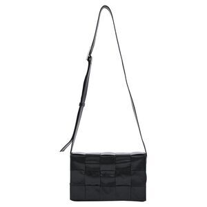 Bottega Veneta Cassette Crossbody Bag in Black Leather